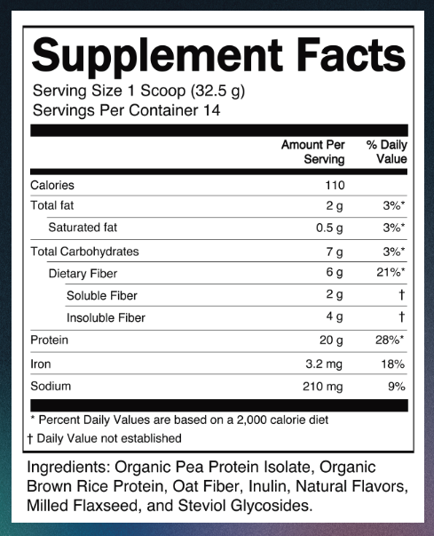 GenoBlend Fiber & Protein Powder - Vanilla